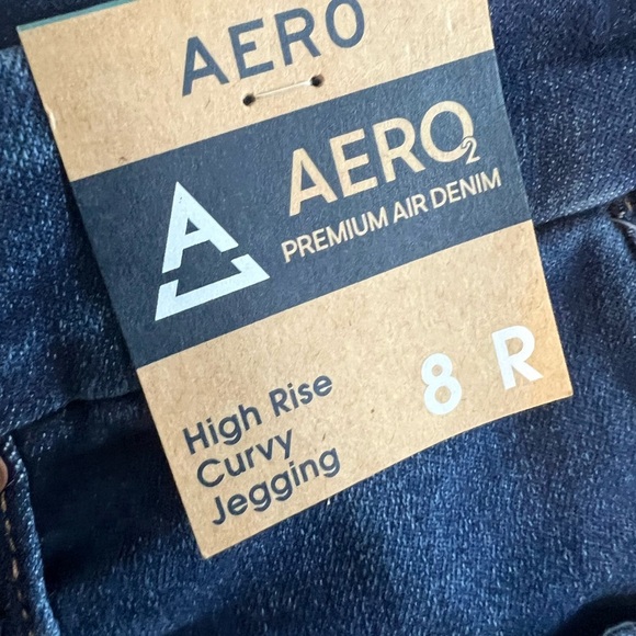 Aeropostale High Rise Curvy Jegging Blue Denim - Picture 7 of 7